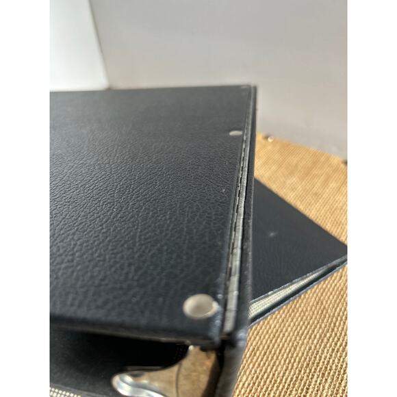 Vintage Columbia NY USA Heavy Duty Binders Lot of 2 – Black Riveted Office - Picture 4 of 7